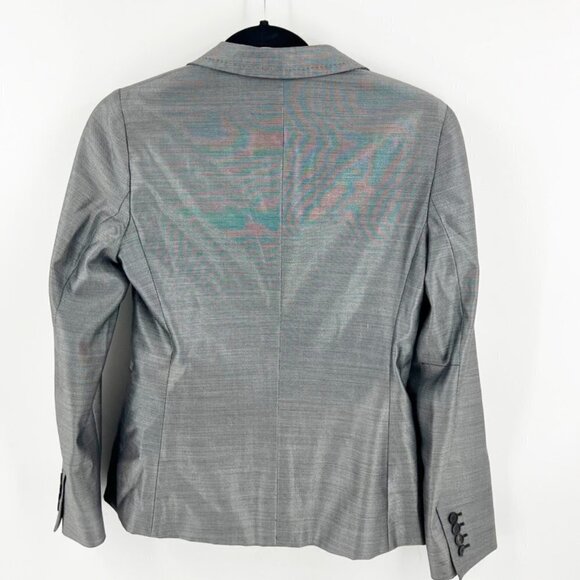 ✅ Max Mara Made In Italy Light Gray Jacket Wool Blend Blazer Size 4 $1150 - Picture 5 of 5